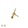 316L SURGICAL STEEL THREADLESS PUSH IN MULTI CZ DAGGER TOP PART